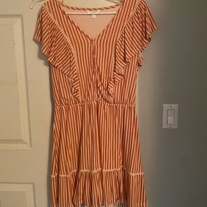 Lauren Conrad Flutter Sleeve V-Neck midi dress